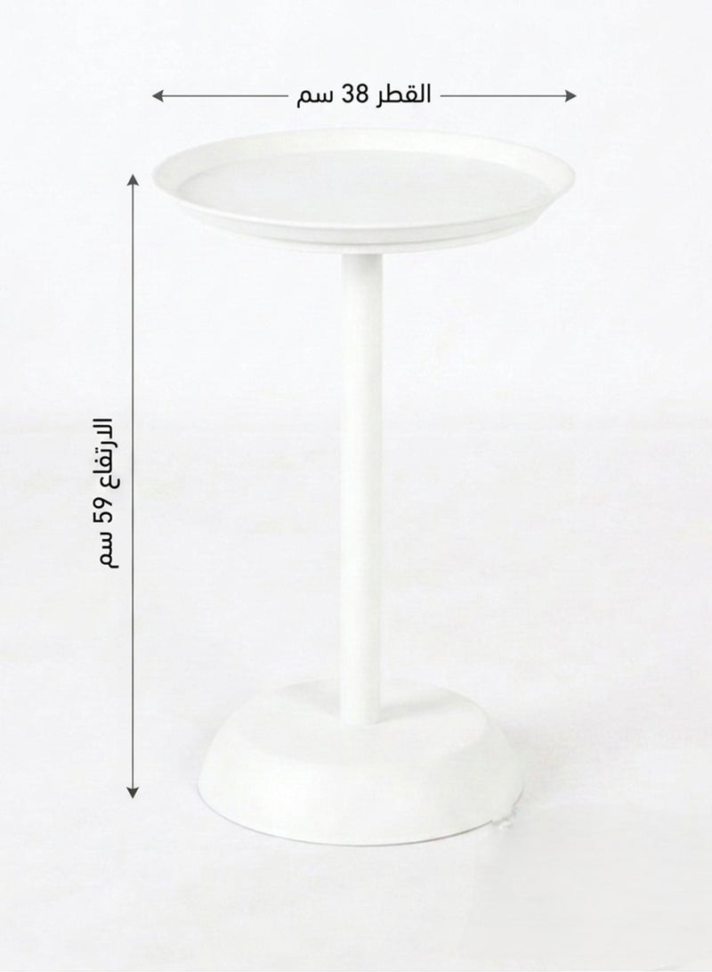 TarafCom Modern round side table - all white - Image 4
