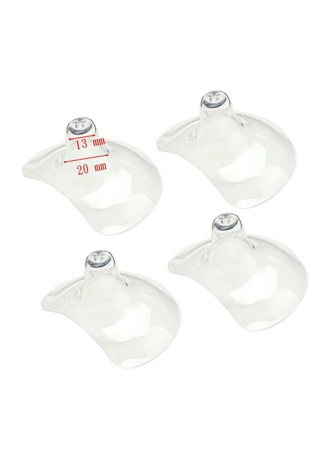 Maymom Nipple Shield (Small/Extra Small) 4Pc In Reuseable Storage Case (Thicker Version)  - Image 1