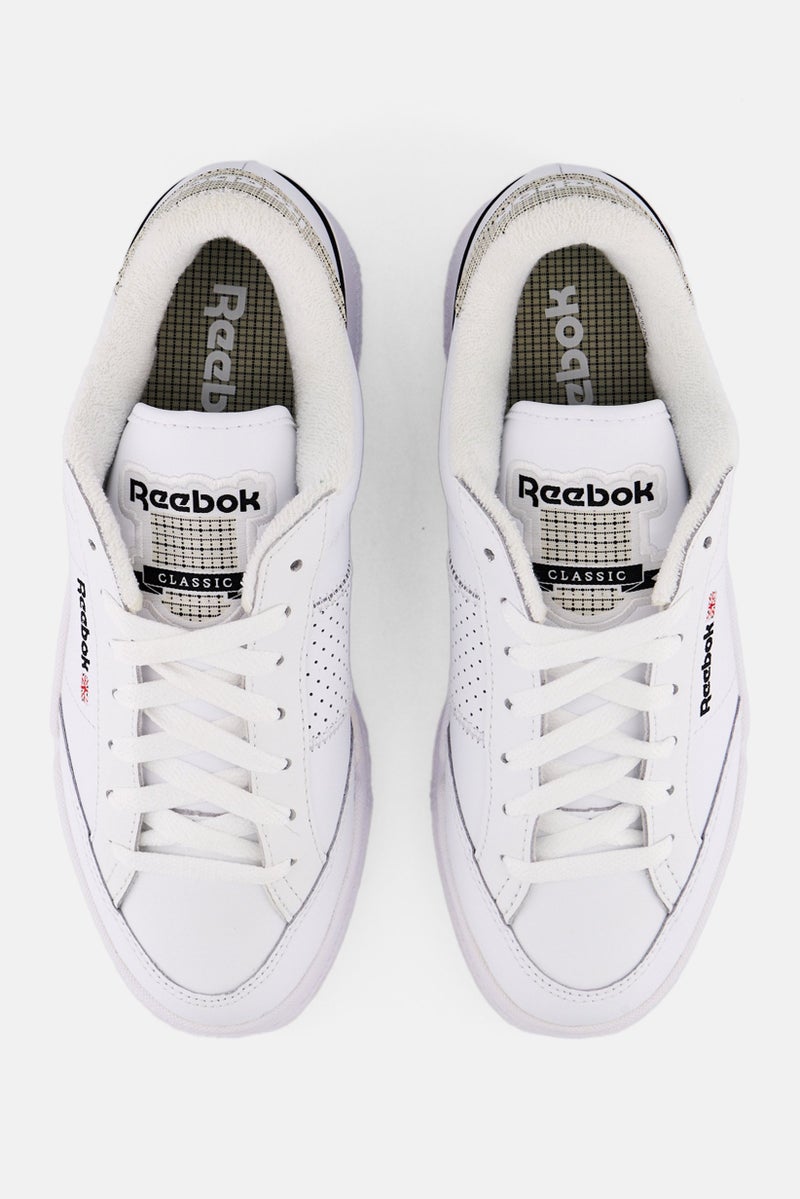 Reebok Men Ad Court Lace Up Tennis Shoes, White - Image 3