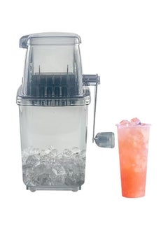 Generic Ice Crusher Manual Rotary Ice Crusher, Transparent Manual Crushing Ice Machine, Portable Ice Shaver with Crank for Hot Season, Lightweight Crush Ice Maker for Home  - Image 1
