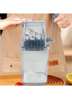 Generic Ice Crusher Manual Rotary Ice Crusher, Transparent Manual Crushing Ice Machine, Portable Ice Shaver with Crank for Hot Season, Lightweight Crush Ice Maker for Home  - Image 2