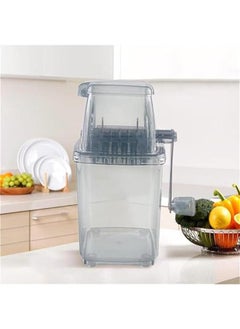 Generic Ice Crusher Manual Rotary Ice Crusher, Transparent Manual Crushing Ice Machine, Portable Ice Shaver with Crank for Hot Season, Lightweight Crush Ice Maker for Home  - Image 3