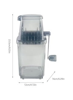 Generic Ice Crusher Manual Rotary Ice Crusher, Transparent Manual Crushing Ice Machine, Portable Ice Shaver with Crank for Hot Season, Lightweight Crush Ice Maker for Home  - Image 5