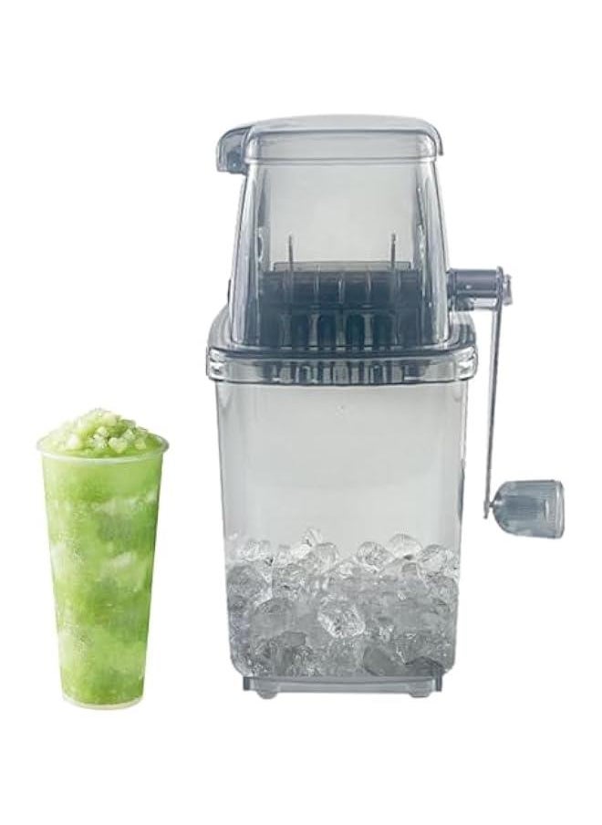 Generic - Ice Crusher Manual Rotary Ice Crusher, Transparent Manual Crushing Ice Machine, Portable Ice Shaver with Crank for Hot Season, Lightweight Crush Ice Maker for Home - Image 1