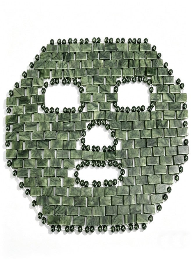 ideayard Jade Mask, Handmade Skin Care Tool for Home SPA, Helps Relieve Puffy Eyes & Dark Circles - Image 1