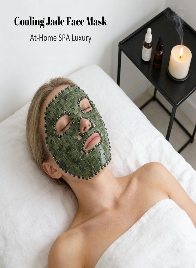 ideayard Jade Mask, Handmade Skin Care Tool for Home SPA, Helps Relieve Puffy Eyes & Dark Circles - Image 4