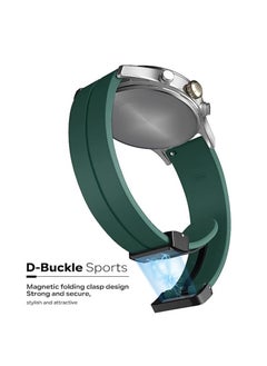 Generic 22mm Silicone Strap With Magnetic Folding Buckle For  Xiaomi Watch Color Sport Color 2 S1 Active/ Huami Amazfit GTR 47mm GTR 3 Pro  Green  - Image 2