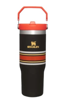 STANLEY IceFlow Stainless Steel Tumbler with Straw - Vacuum Insulated Water Bottle for Home, Office, or Car - Reusable Cup with Leak-Resistant Flip Straw, Keeps Drinks Cold for 12 Hours or Iced for 2 Days, 30 oz Black