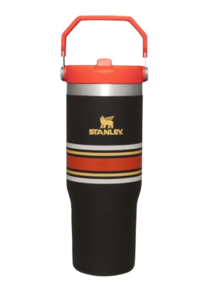 Stanley - STANLEY IceFlow Stainless Steel Tumbler with Straw - Vacuum Insulated Water Bottle for Home, Office, or Car - Reusable Cup with Leak-Resistant Flip Straw, Keeps Drinks Cold for 12 Hours or Iced for 2 Days, 30 oz Black - Image 1