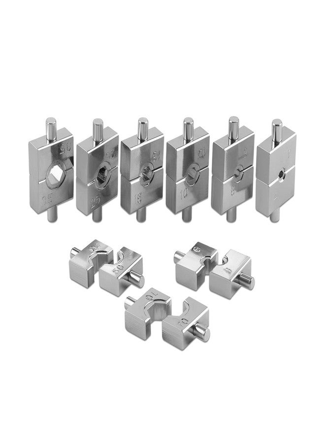 Lichamp قوالب استبدال لأداة الضغط الهيدروليكية Lichamp، قوالب سداسية الأطراف لكابل الفولاذ أو أداة ضغط الأطراف، 9 مقاسات من 12 AWG إلى 2/0 AWG، 1009SL - Image 1