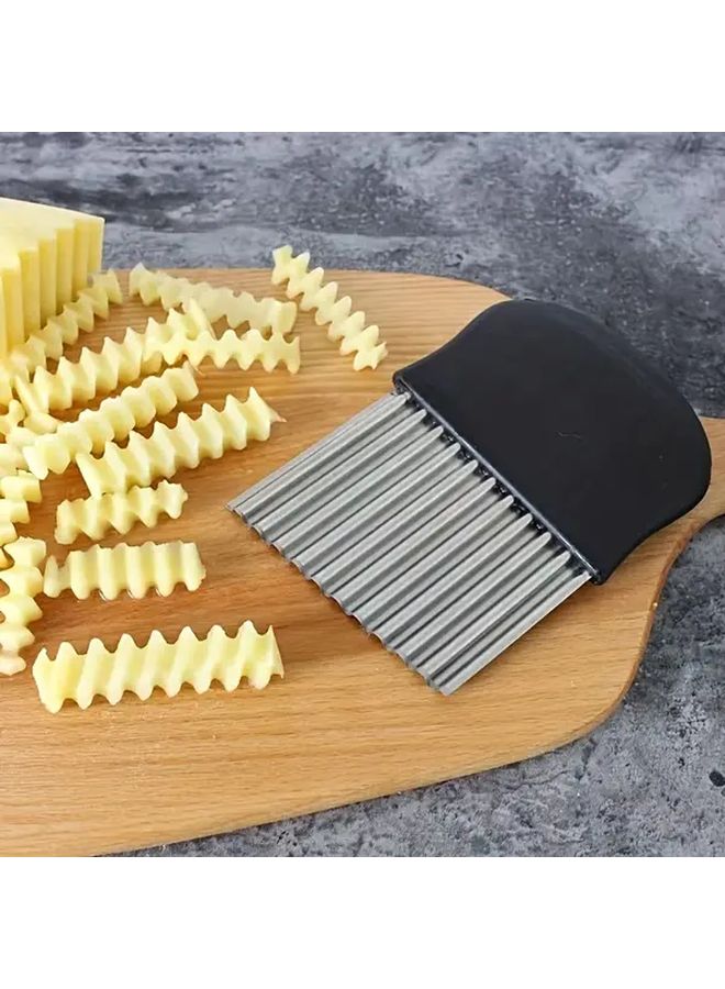 1 قطعة سكين بطاطس مموجة لتقطيع الخضار لبطاطس الفرنسية تقطيع الفواكه - Image 2