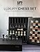 MARBLE RANGE Marble Chess Set for Adults 12 Handmade Black Green Onyx Board Game with 32 Chess Pieces 2 Extra Queens Storage Box Luxury Travel Game Elegant for Home Decor - Image 4