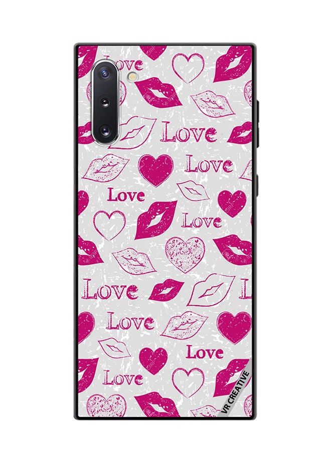VR CREATIVE Protective Case Cover For Samsung Galaxy Note10 5G Love And Lips Tags Design Multicolour - Image 1
