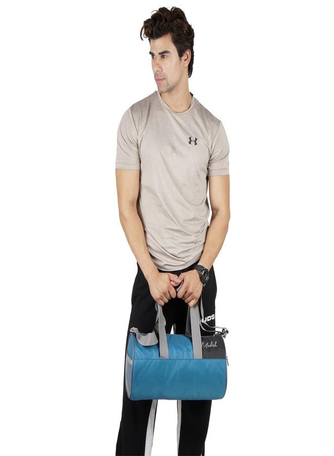 Modish Gym Bag for Men & Women | Duffle Bag with Quick Access Side mesh Pocket and Spacious Main Compartment | Gym Duffle Bag with Adjustable Shoulder Strap. (Blue) - Image 4