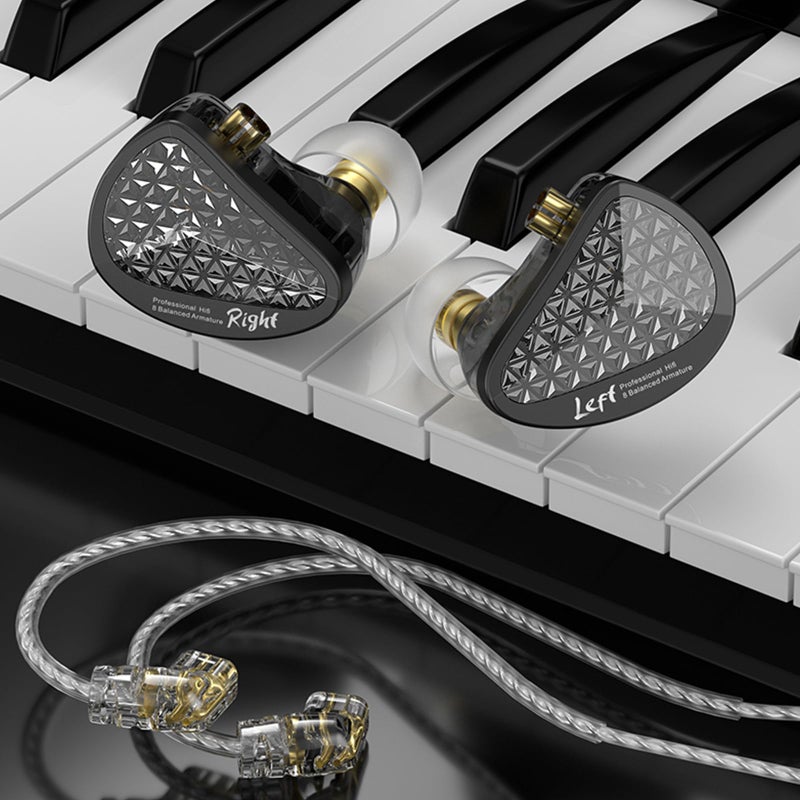 CCA سماعات كيه زد AS16 برو في الأذن مع مراقبة 16BA محركات متوازنة عالية الدقة سماعات أذن للألعاب للموسيقيين والمغنين وعشاق الصوت ودي جي وعازفي الطبول - Image 2
