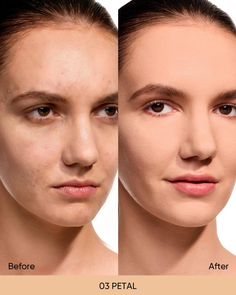 SKINTIFIC أساس كوشن مات مخملي من سكينتيفيك أزرق #03 بتلة | تغطية كاملة، 12 ساعة تحكم في الزيت، مثالي للبشرة الدهنية والمختلطة، مقاوم للماء، يدوم طويلاً، خفيف الوزن، مرطب، مقاوم للنقل - Image 2