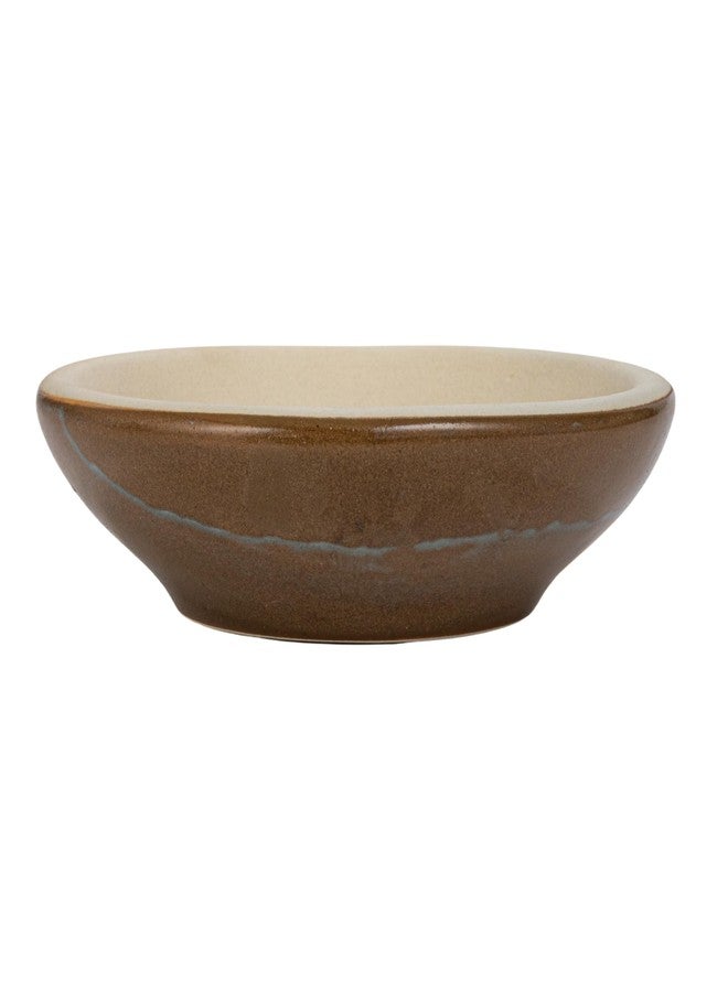 Bloomingville Stoneware Mortar and Pestle with Reactive Glaze, Brown and Cream - Image 4