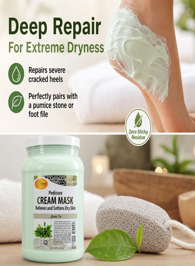SPA REDI Green Tea Pedicure Mask - Hyaluronic Acid & Comfrey Extract Foot Mask for Cracked Heels & Dry Skin | Paraben-Free, Sulfate-Free, Cruelty-Free | Professional & At-Home Use | 128 oz - Image 3