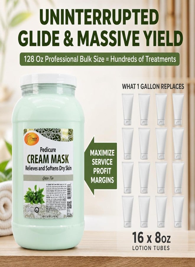 SPA REDI Green Tea Pedicure Mask - Hyaluronic Acid & Comfrey Extract Foot Mask for Cracked Heels & Dry Skin | Paraben-Free, Sulfate-Free, Cruelty-Free | Professional & At-Home Use | 128 oz - Image 2