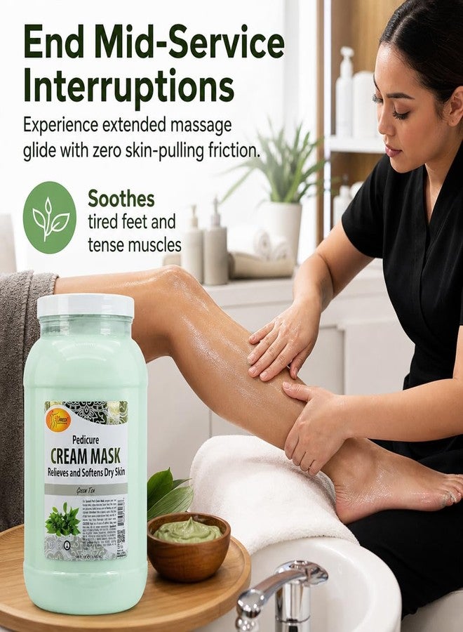 SPA REDI Green Tea Pedicure Mask - Hyaluronic Acid & Comfrey Extract Foot Mask for Cracked Heels & Dry Skin | Paraben-Free, Sulfate-Free, Cruelty-Free | Professional & At-Home Use | 128 oz - Image 4