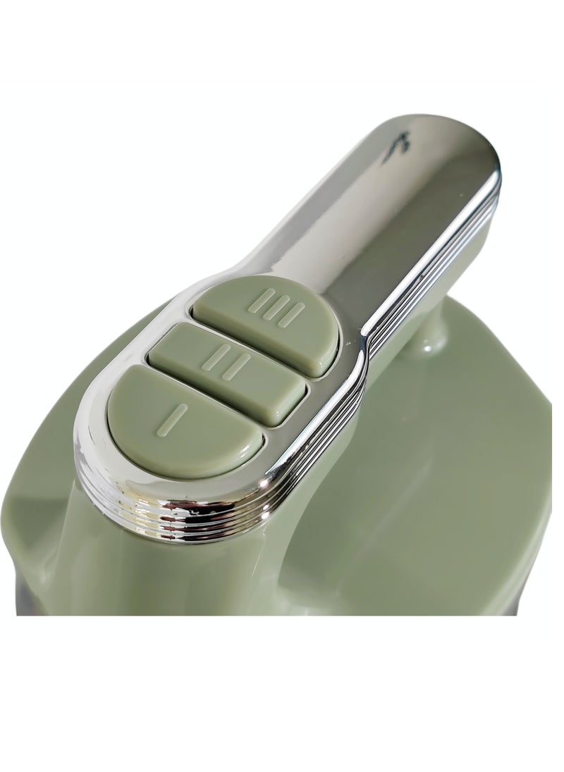 HTH - Multifunction Electric Chopper 5L Capacity Food Processor Stainless Steel Six Knife Blade Mixer Bowl with Tripple Speed Mode 1100W Pure Copper Electric Motor Vegetables and Meat Grinder High Performance Kitchen Appliance with Safety Feature for Chopping Ice Crushing Mincing Grinding Pureeing Blending 39.5x25.5x22 cm - Image 1