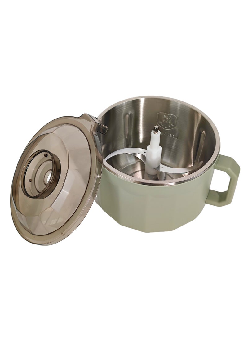 HTH - Multifunction Electric Chopper 5L Capacity Food Processor Stainless Steel Six Knife Blade Mixer Bowl with Tripple Speed Mode 1100W Pure Copper Electric Motor Vegetables and Meat Grinder High Performance Kitchen Appliance with Safety Feature for Chopping Ice Crushing Mincing Grinding Pureeing Blending 39.5x25.5x22 cm - Image 1