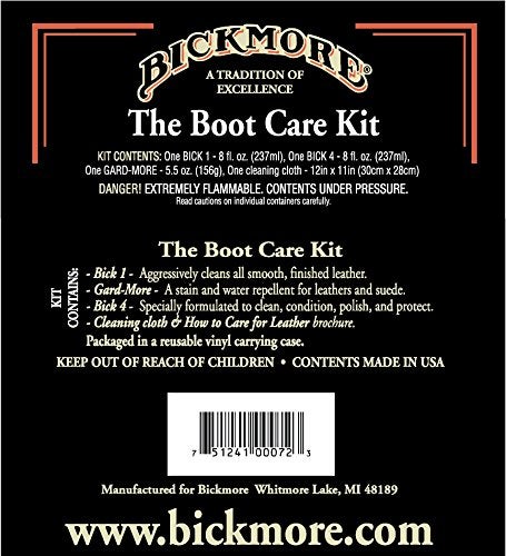 Bickmore Boot Care Kit - Bick 1 Bick 4 & Gard-More - Leather Lotion Cleaner Conditioner & Protector - For Cleaning Softening and Protecting Boots Shoes Handbags Purses Jackets and More - Image 2