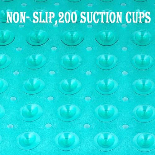 VHKD PVC Door Bathroom Mat Anti Skid Slip Green Long Bathroom mat (TransperentGreen 100x40cm) - Image 3
