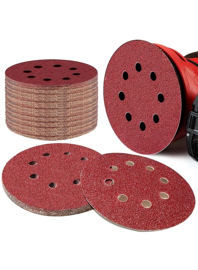 100pcs 5 Inch 125mm 8 Hole Sanding Discs 240 400 600 800 1000 Grits For Random Orbital Sander - Image 4