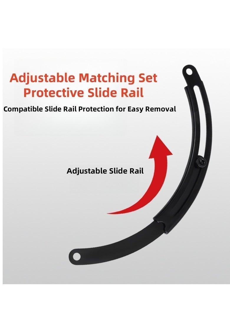 مجموعة من 3 قطع من أدوات ضغط زنبركات الدعامة الحلزونية لامتصاص الصدمات للسيارات، مجموعة أدوات شديدة التحمل من الفولاذ السبائكي مع قبضة مانعة للانزلاق وقضبان قابلة للتعديل - مُخمّدة ومعززة للسلامة - Image 5