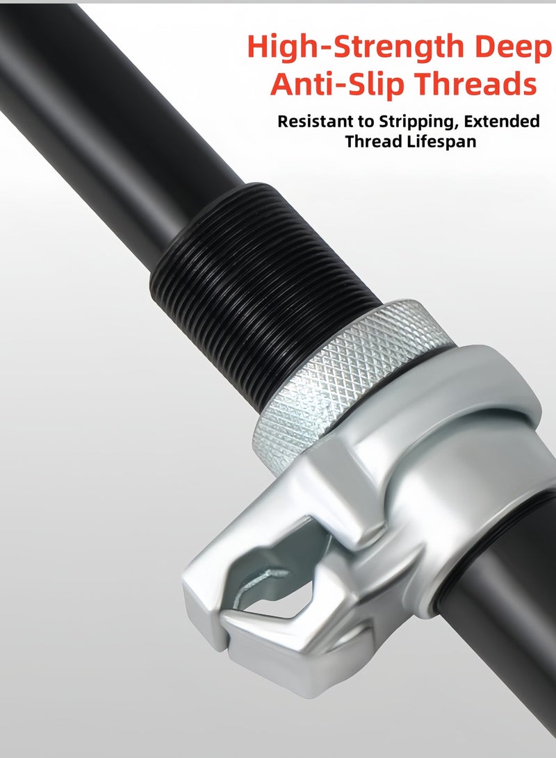 مجموعة من 3 قطع من أدوات ضغط زنبركات الدعامة الحلزونية لامتصاص الصدمات للسيارات، مجموعة أدوات شديدة التحمل من الفولاذ السبائكي مع قبضة مانعة للانزلاق وقضبان قابلة للتعديل - مُخمّدة ومعززة للسلامة - Image 3