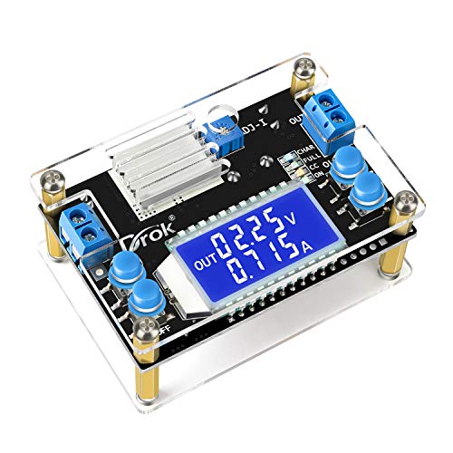 DROK محول ديوك 12 فولت إلى 5 فولت، لوحة منظم الجهد DC 6.5-36V 24 فولت خافض إلى DC 1.2V-32V 12 فولت محول جهد مخفض 4.5A 75W وحدة إمداد الطاقة CC CV - Image 1