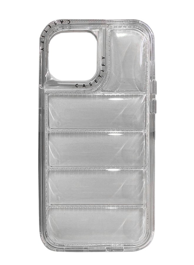 Generic Iphone 14 Pro colorful tpu pc multi protective Case, With Triple Layer Colorful PC Clear Surface Puffer TPU Drop Proof Smart Phone Case for iPhone 14 Pro - Clear  - Image 2