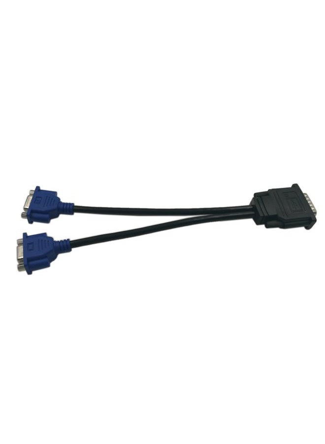 zdyCGTime DMS-59 59-Pin Male to Dual VGA Female Y Splitter Video Card Adapter Cable for Matrox Molex ATI Nvidia Lenovo Hp Dell Computer-10inch - Image 3