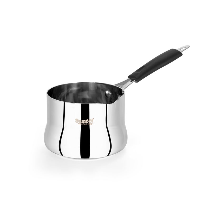 Sumeet ISI Certified Stainless Steel Heavy Gauge Coffee/Tea Maker, Milk Warmer Pot with Even & Faster Heating, Food Safe, Durable, Easy to Pour - Induction & Gas Stove Ready - 11cm, 800ml, Silver - Image 1