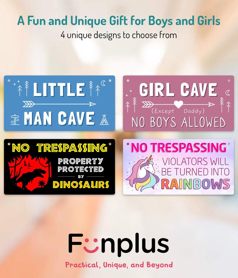 Fun-Plus Girl Cave Sign, Teen Girls Room Decor, 12 * 6 Wall Hanging Decoration, Girls Only No Boys Allowed Except Daddy for Little Girls Bedroom - Image 5
