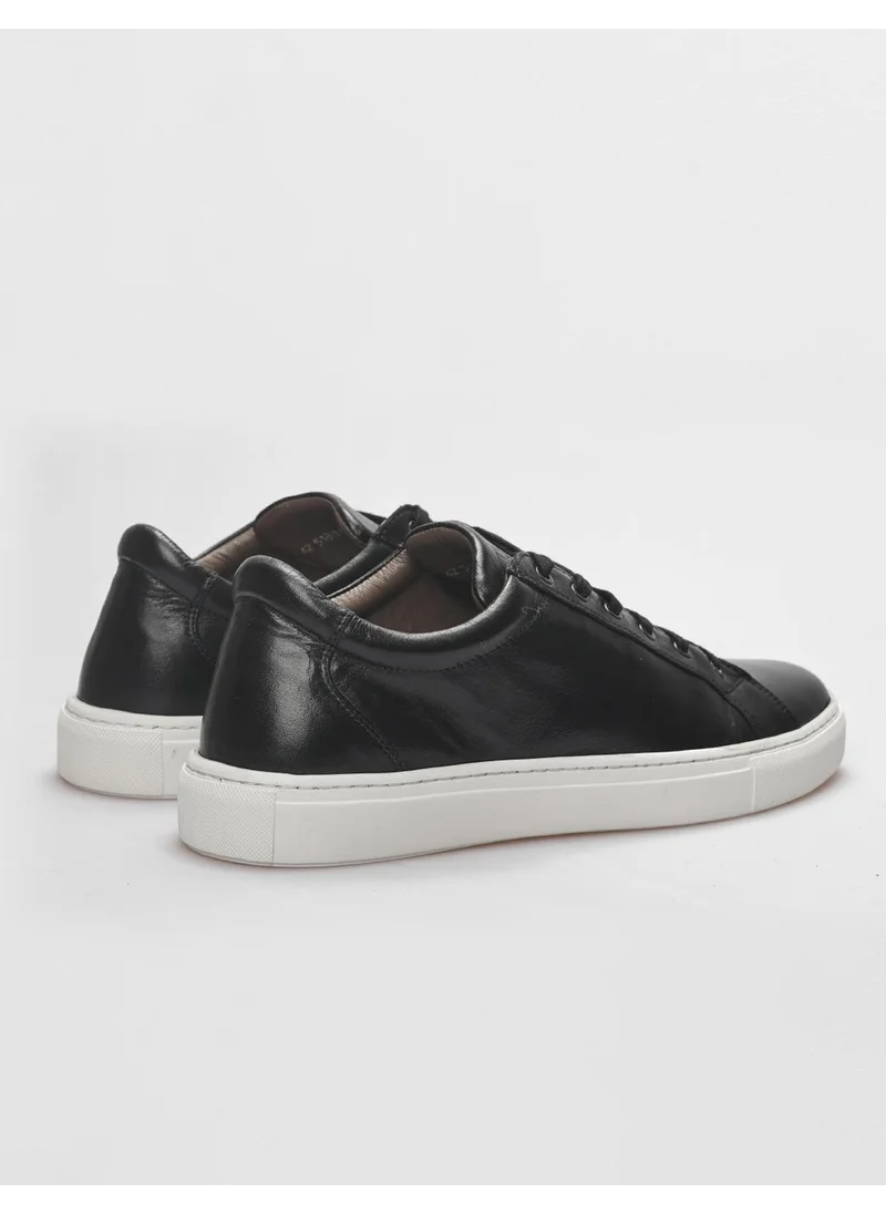 كاباني Leather Black Lace-Up Men's Sports Shoes