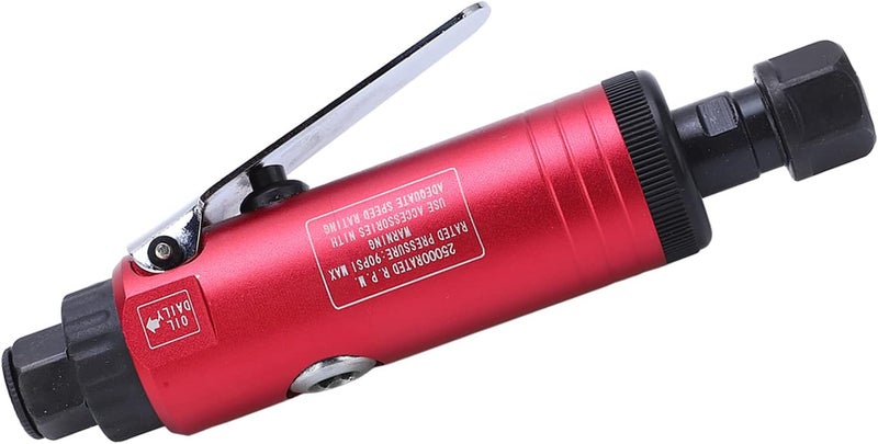 Air Die Grinder, Straight Pneumatic Die Grinder with 3mm and 6mm Collet, High Speed 25000rpm for Polishing and Grinding, Stainless Steel Material for Durability, Ideal for Mold Fac (EU Style) - Image 2