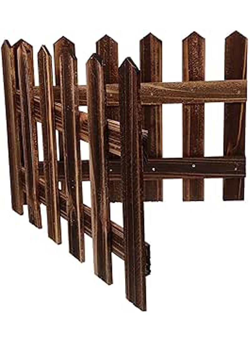 LINGWEI Wooden Garden Fence Picket Landscape Edging Border Decorative Solid Interlocking Panels Animal Barrier - Image 3