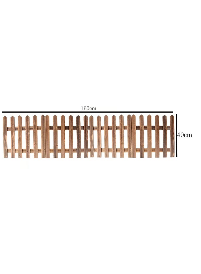 LINGWEI Wooden Garden Fence Picket Landscape Edging Border Decorative Solid Interlocking Panels Animal Barrier - Image 4