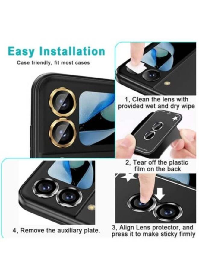 أكاليكس كاميرا عدسة حامي متوافق لسامسونج غالاكسي ز فليب 4 5 جرام, - Image 2