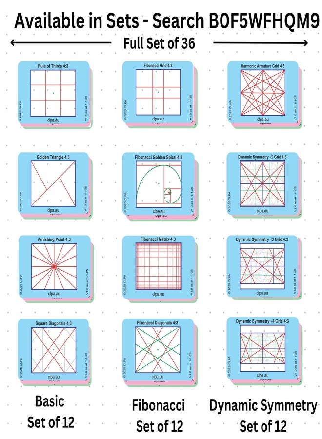 CLPA Vanishing Point Viewfinder: Credit Card-Sized Composition Grids for Video, Photography & Art in 4:3, 3:2, & 16:9 - Image 5