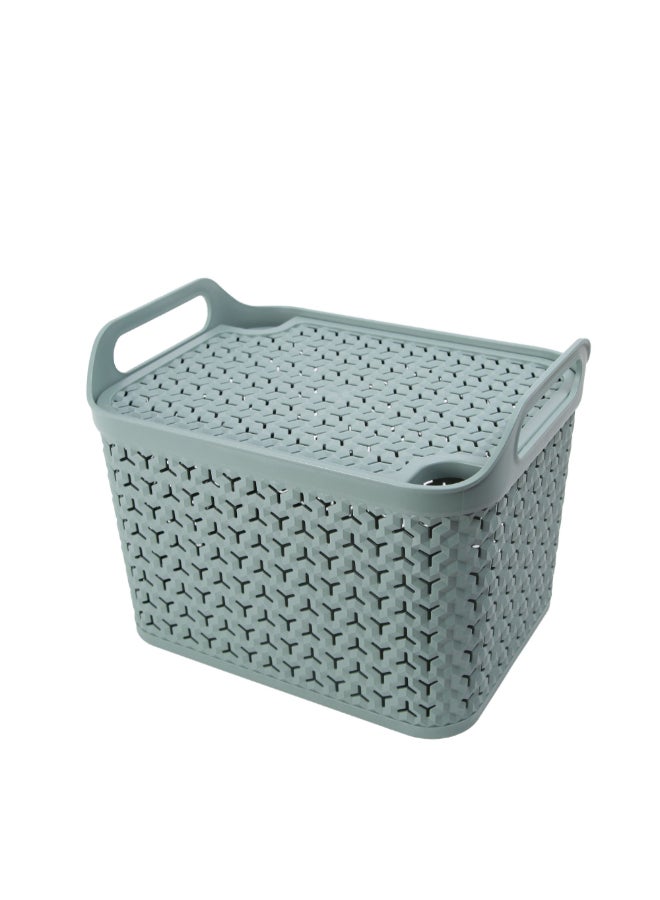 ستراتا أوربان سلة تخزين مستطيلة مع غطاء أخضر زنبقي 23 x 23.5 x 30.5 سم XW123-LPG-EX - Image 1