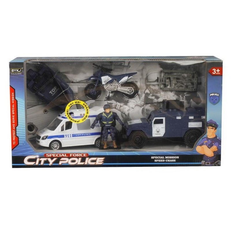 Special Force City Police Vehicles with Equipments - 8831B