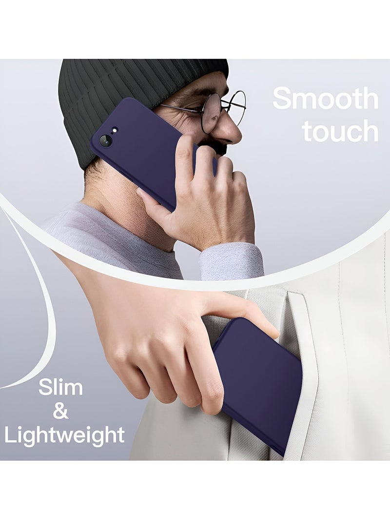 دبليو تيك غطاء حافظة سيليكون سائل ناعم من ابل ايفون 16 اي 5 جي 2025 - بنفسجي باذنجان - Image 5