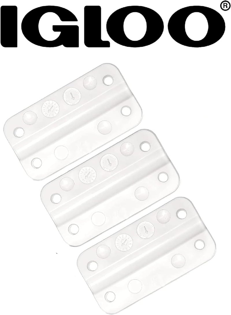 Igloo Plastic Universal Replacement Cooler Hinges, White, Pair with Screws, Durable Plastic, Fits Rectangular Hinged Coolers 25-165 qt, Genuine Original-Style Replacement Part - Image 3