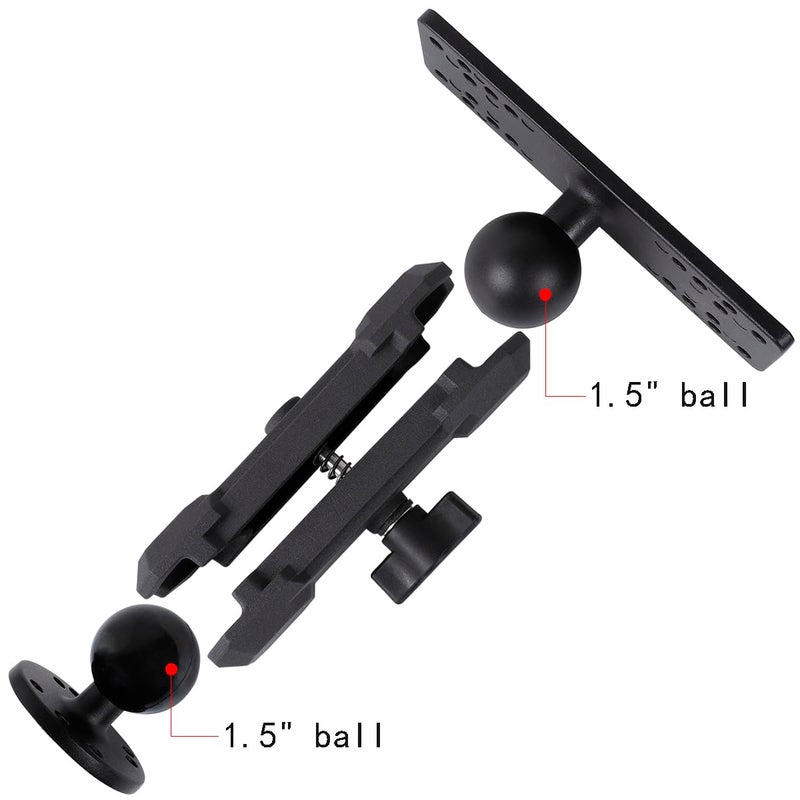 Leenconghui Aluminum Alloy Fish Finder Mount with C Size 1.5" / 38mm Ball, 5.9" Arm Marine Electronic Mount Compatible with Garmin,Humminbird, Lowrance and More - Image 2
