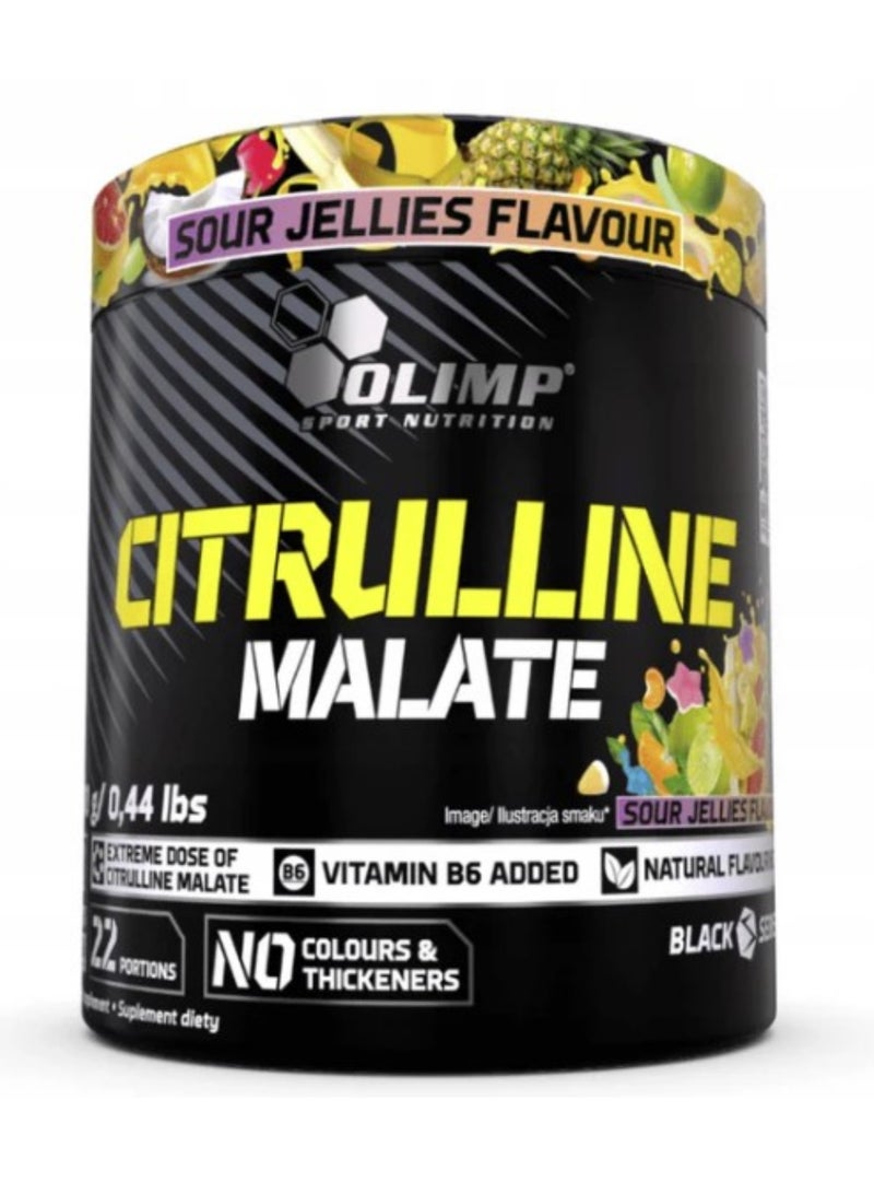 Olimp Sport Nutrition Citrulline Malate Sour Jellies 0.44 lb – Pre-Workout Amino Acid Formula with Vitamin B6 for Energy & Endurance Support