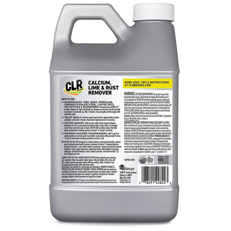CLR Calcium, Lime & Rust Remover, Blasts Calcium, Dissolves Lime Deposits, Zaps Stubborn Rust Stains and Hard Water Deposits, 80 Ounce Bottle - Image 3