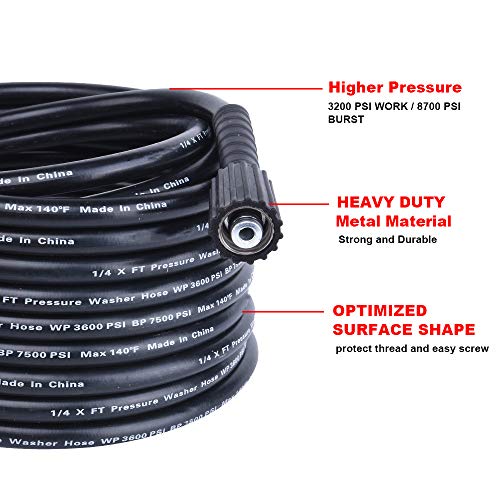 ASDICOXB 25 Ft High Pressure Washer Hose, Upgraded Power Washer Hose for Replacement and Extension, M22 14mm or M22 15mm - Image 3